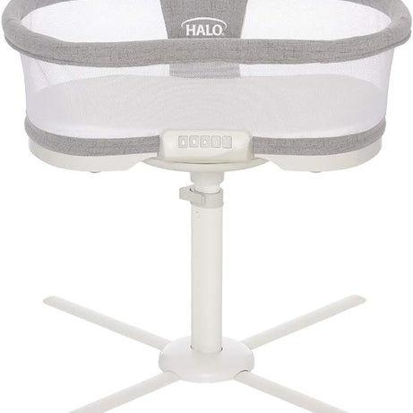 HALO BassiNest Swivel Baby Bassinet, Soothing Center, Vibration and Sound, Luxe Series, Dove Grey Tweed