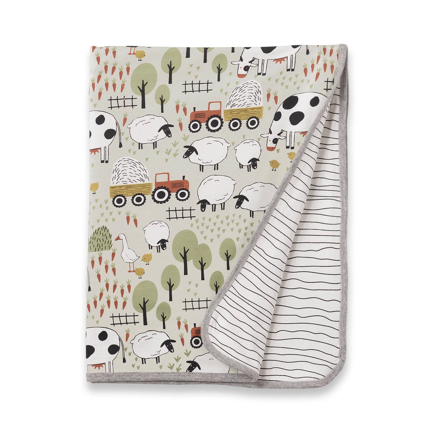 Baby Boy's Farmyard Bamboo Blanket