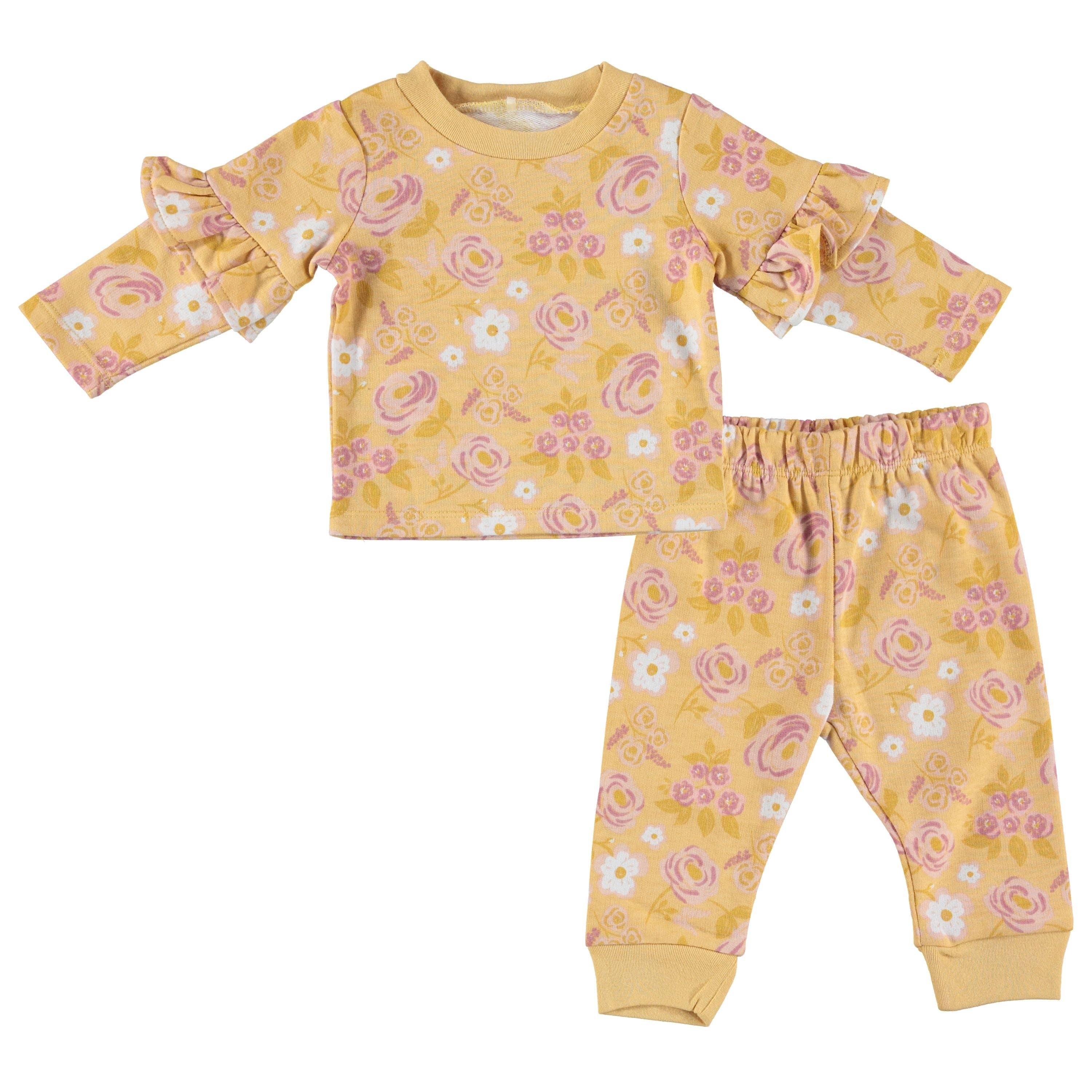 Baby Girl Jogger Set: Long Sleeve with Pants